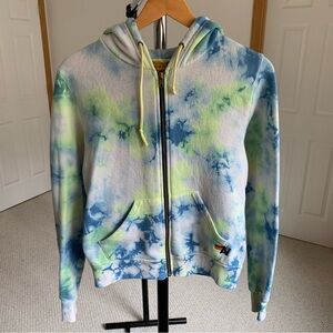Aviator Nation Full Zip Tie Dye Hoodie Sweatshirt XS